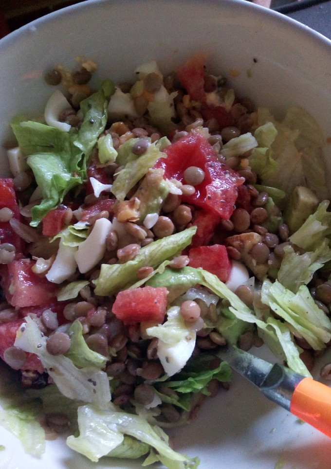 Una foto de Ensalada de lentejas para embarazadas