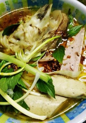 Hình của món Bún giò chả.