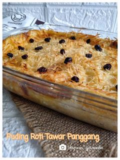 Foto resep 160. Puding Roti Tawar Panggang