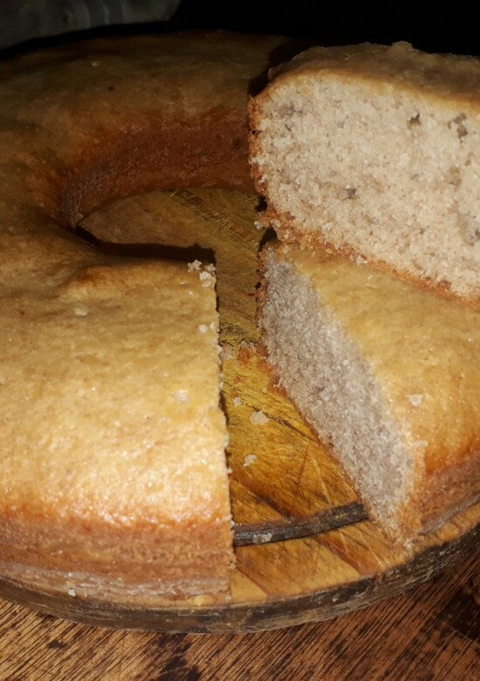 Una foto de Budín de banana con aceite