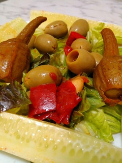 Una foto de Ensalada Almagrera, con berenjenas y sin aceite