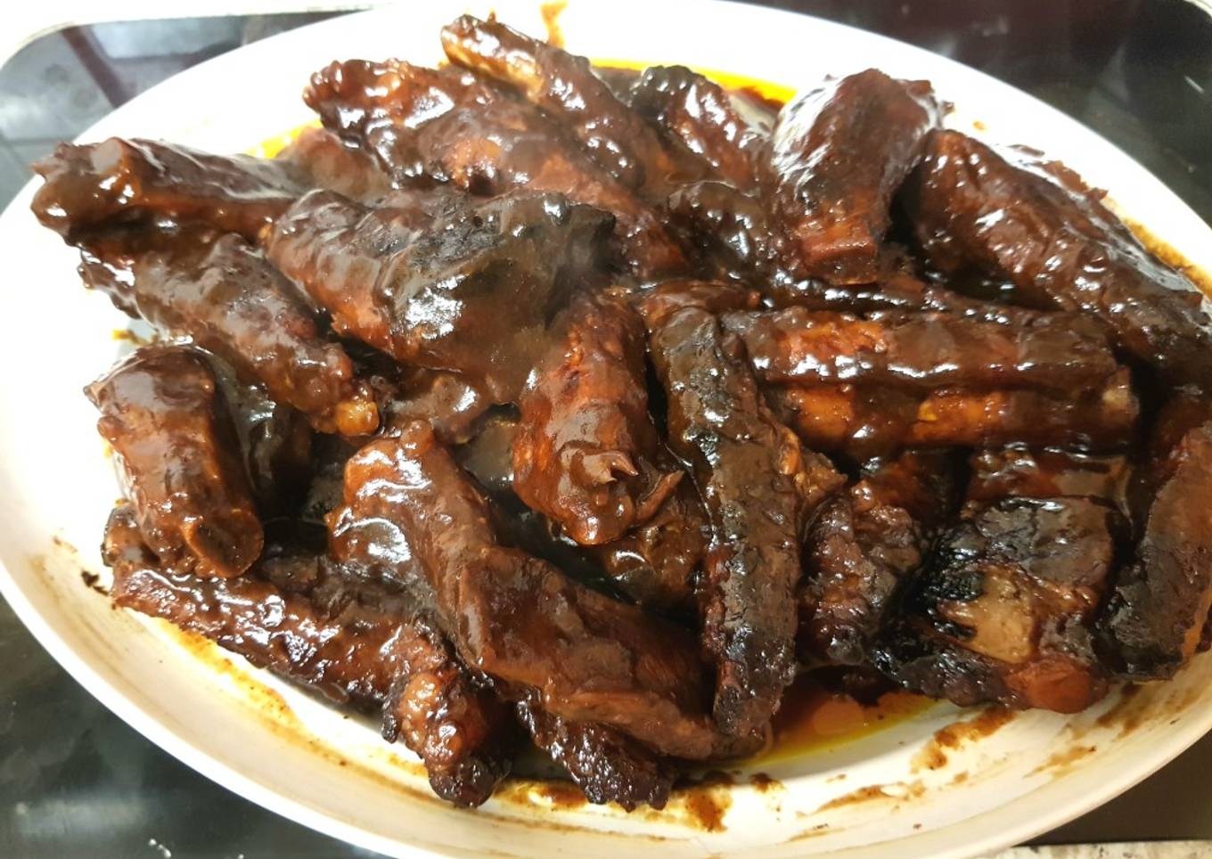 My Lovely Spicy Rib sauce mixed with Smoked BBQ Sauce