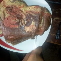 A picture of Marble 🎂🍰cake😋😋🍴.