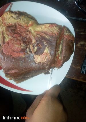 A picture of Marble 🎂🍰cake😋😋🍴.