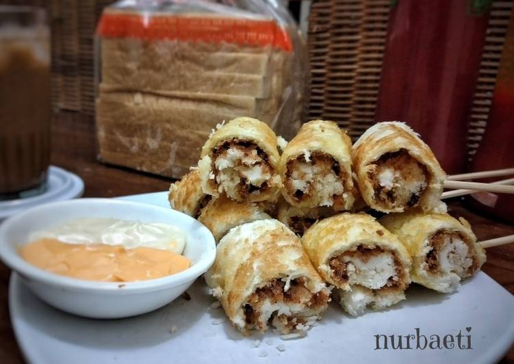 Sate sandwich gulung abon
