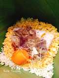 Banh Chung with Fish Maw and Salted Egg Yolks