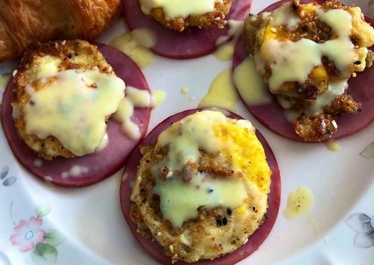 Fried Egg Yolks Benedict - Sous Vide