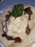 Fajita acompañada con Salsa Blanca
