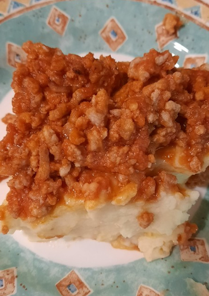 Una foto de Pastel de patata a la boloñesa