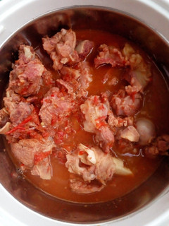 A picture of Ram meat pepper soup.