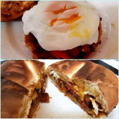 My Chorizo, Tomato & poached Egg Muffin A picture of My Chorizo, Tomato & poached Egg Muffin.