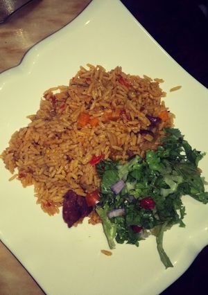 A picture of Jollof rice.