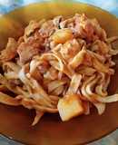 Fideos caseros con estofado de pollo 🍝🍗