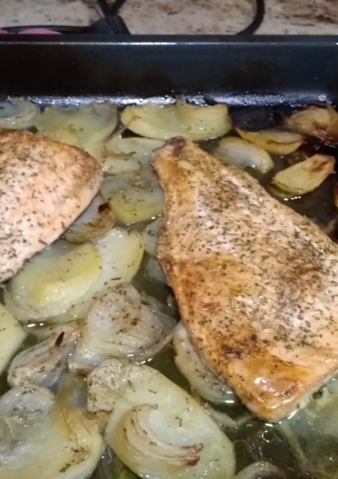 Una foto de Salmón al horno