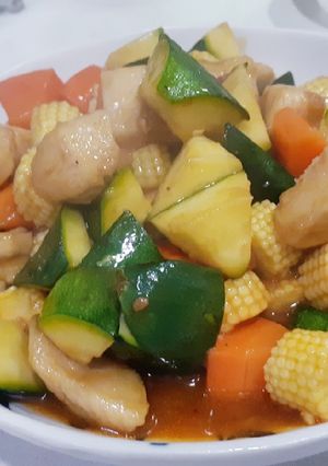 醬爆節瓜雞丁 的食譜成品照片