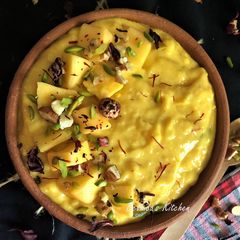 A picture of Aam Payesh / Mango Kheer / Payasam / Pudding - Bong style.