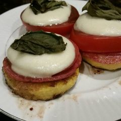 A picture of Brad's Italian style polenta appetizer.