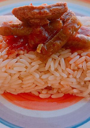 Foto di Riso fagiolini e carne 🍛