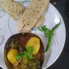 Stuffed potato brinjal A picture of Stuffed potato brinjal.