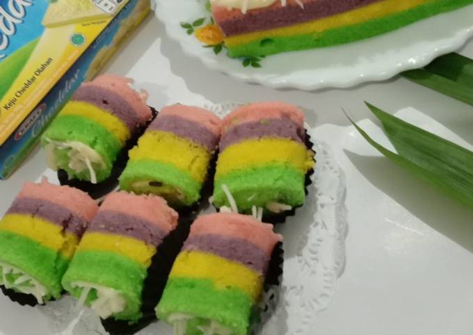 Bolu gulung rainbow