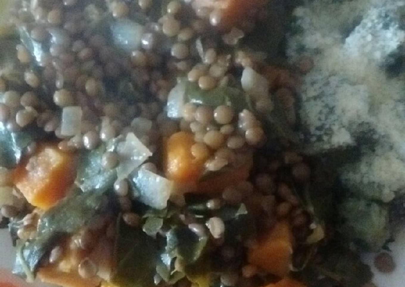 Guiso de lentejas y verduras