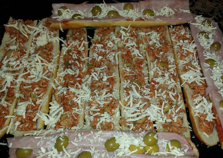 Paninis con pan bagette