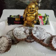 A picture of Eggless brownie (with Cocoa powder).