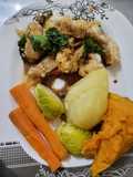Pescadito anisado con verduras