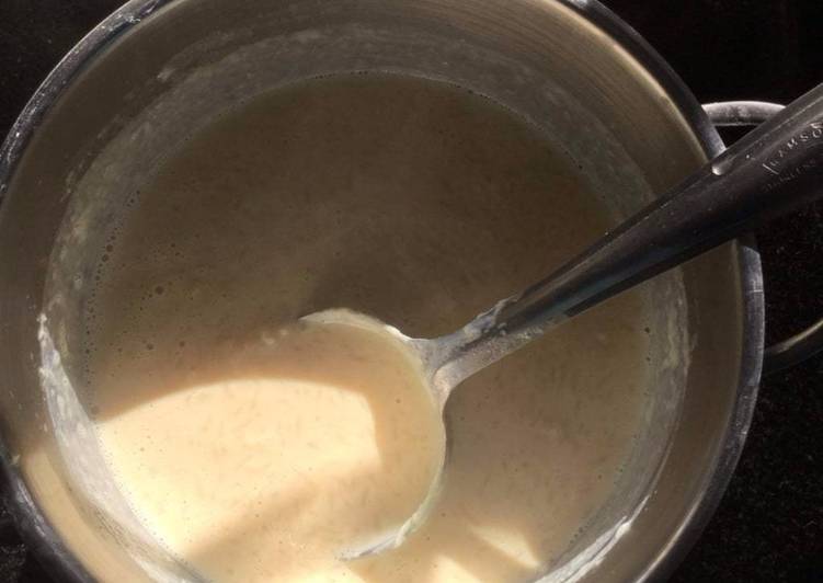 Sweet Pongal with Milk and jaggery (Bellam Parvanam in Telugu)