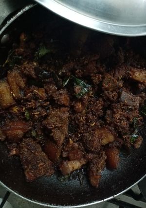 A picture of Kerala Pork roast (Thrissur style).