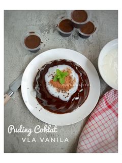 Foto resep Puding Coklat Vla Vanila