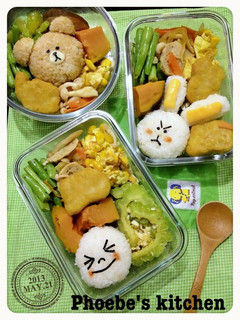 ♪造型可愛便當♪【大家今天line了嗎?】 的食譜成品照片