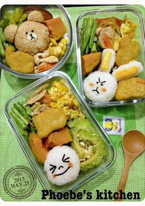 ♪造型可愛便當♪【大家今天line了嗎?】 的食譜成品照片