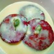 Sweet rashbhari with custard milk