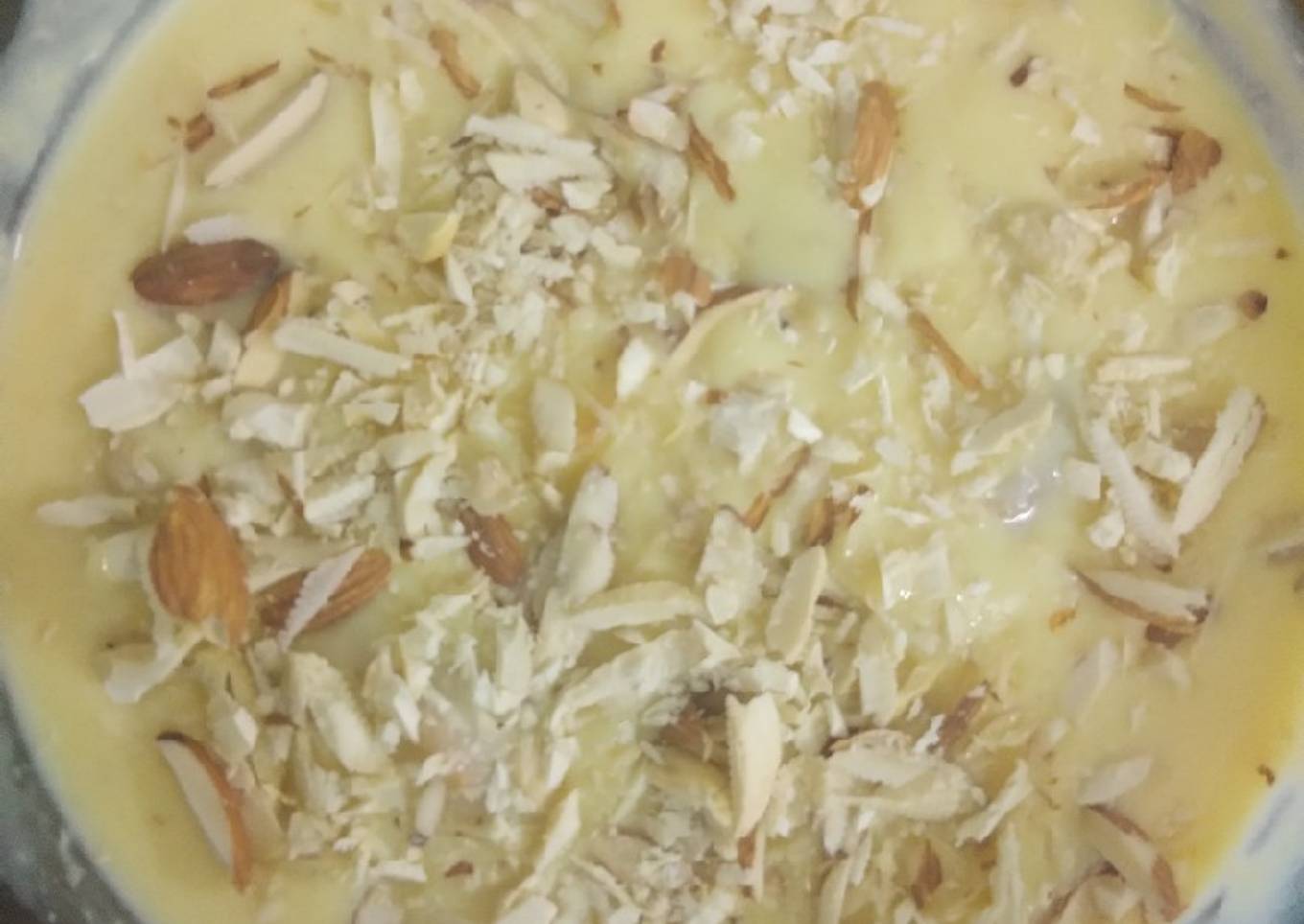 Left over gulab jamun custard