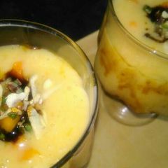 A picture of Dates - mango shake.