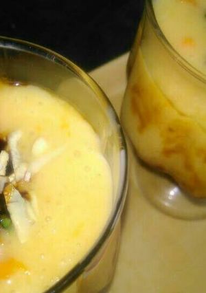 A picture of Dates - mango shake.