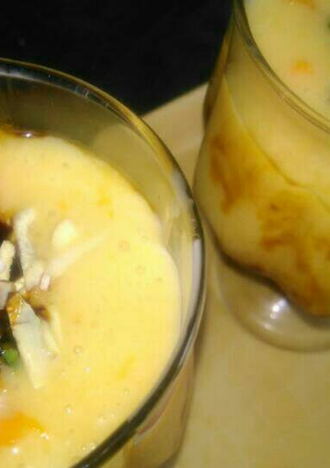 A picture of Dates - mango shake.