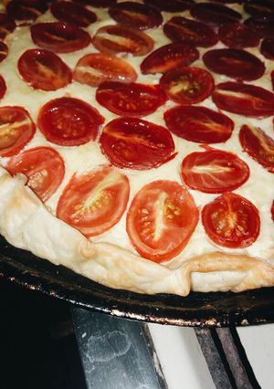 Una foto de Tarta de tomatitos cherry