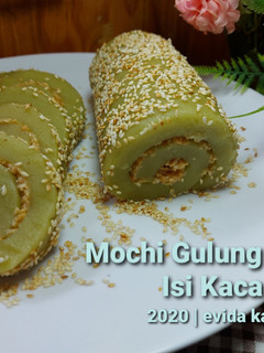 Foto resep Mochi Gulung Pandan isi Kacang