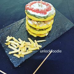 A picture of Dhokla sandwich.