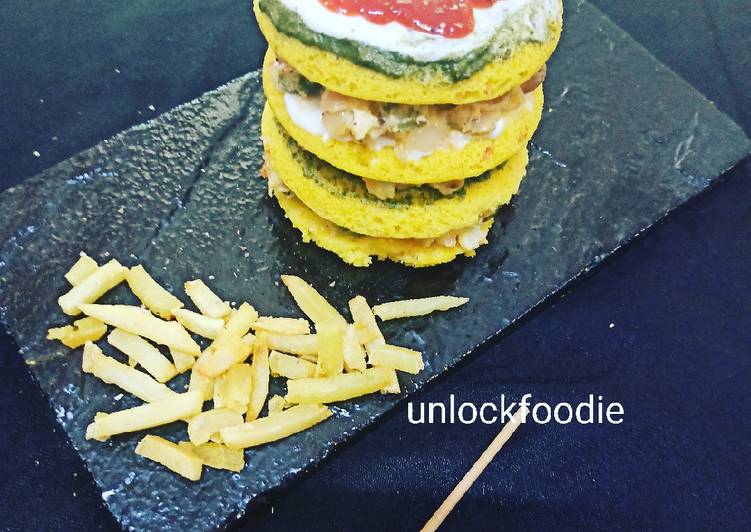 Dhokla sandwich Dhokla sandwich