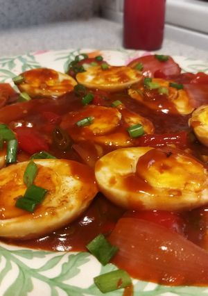 A picture of Egg manchurian.