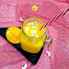 A picture of Mango cashew milk shake.