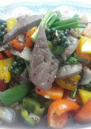 รูปของ ตับหมูผัดพริกไทยดำ