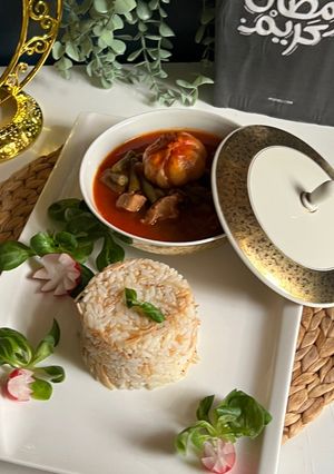 صورة لوصفة رز وفاصولياء