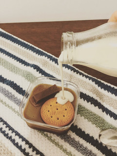 Foto resep Choco-Mocca Pudding with Regal-Kitkat + Milky Vla