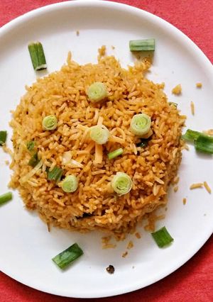 A picture of Schezwan fried rice.