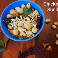 Chickpeas Sundal/ Channa sundal A picture of Chickpeas Sundal/ Channa sundal.