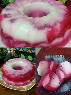Foto resep Puding susu buah naga